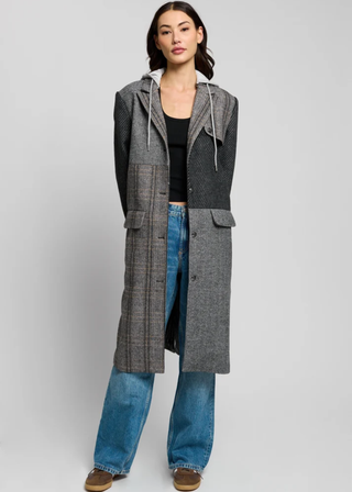 Central Park West Orla Patchwork Dickie Coat