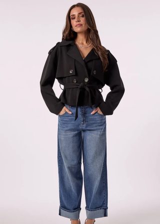 Blue Revival Charli Cropped Trench Coat
