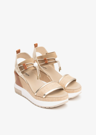 NeroGiardini Bungee Platform Wedge Sandal