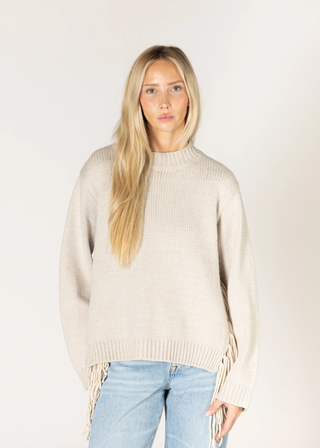 Lyla + Luxe Buck Fringe Sweater