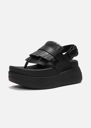 FitFlop F-MODE Stack Leather Toe-Post Sandals