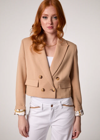 Blue Revival Chloe Cropped Hooded Blazer