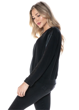 Ariella Crewneck Suede Scuba Sweater