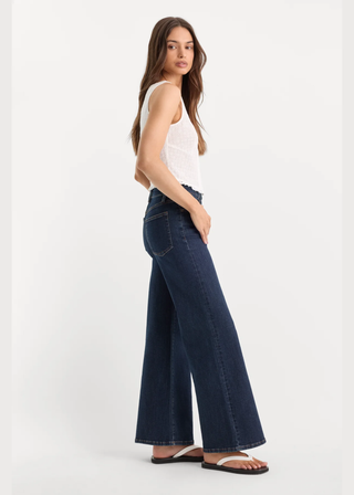 Good American Good Waist Palazzo Ankle Jean