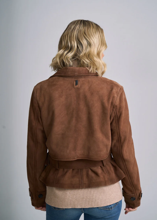Mauritius Noir RF Soft Suede Belted Jacket