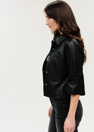 Six / Fifty Romy Faux Leather 3/4 Jacket