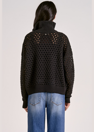 Elan 1/2 Zip Crochet Sweater