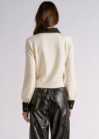 Elan Contrast Collar & Cuff Sweater