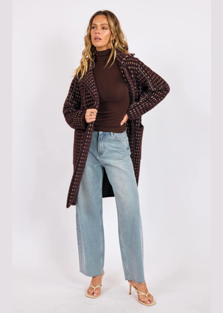 Sage the Label Marceau Houndstooth Coat