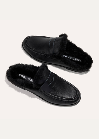 Yosi Samra Camden Fur Lined Mule Loafer