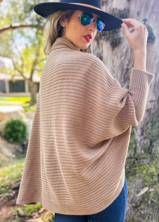 Amoli Ribbed Knit Shrug Cardigan