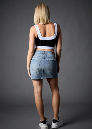Blue Revival On the Edge Mini Skirt