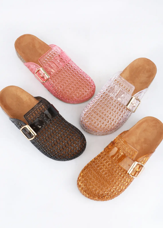 Forever Between Jelly Weave Mules