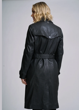 Mauritius Leah CF Leather Trench Coat with Belt