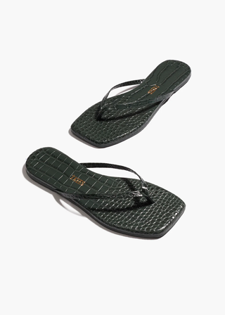 TKEES Square Toe Lily Croc Flip Flop