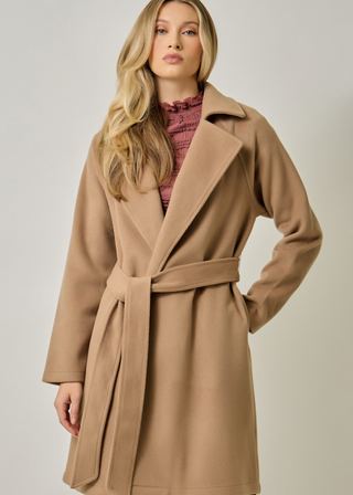 Mystree Lapel Collar Robe Coat