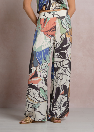 Elan Elastic Botanical Pants