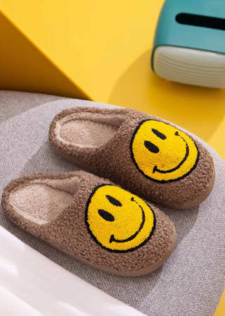 Happy Face Comfort Fluffy Slipper