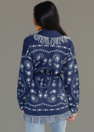 Panache Bandana Fringe Cardigan