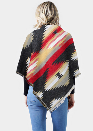 Western Pattern Jacquard Blanket Shawl