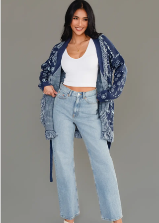 Panache Bandana Fringe Cardigan