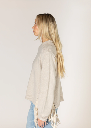 Lyla + Luxe Buck Fringe Sweater