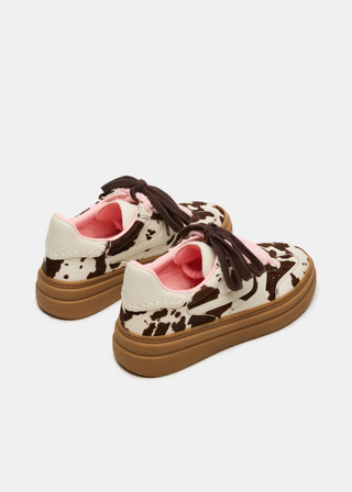 Steve Madden Dodge Cow Print Platform Sneaker
