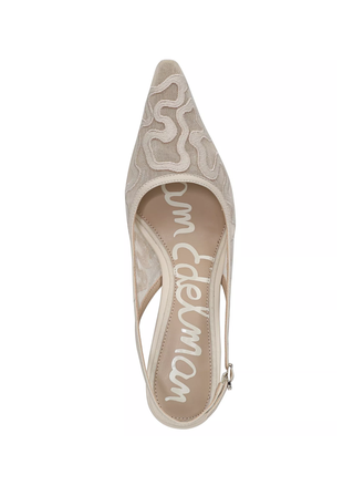 Sam Edelman Bianka Mesh Detail Pointed Toe Slingback Heels