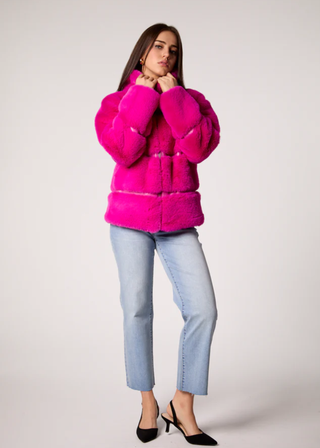 Blue Revival Mob Wife Faux Fur Jacket