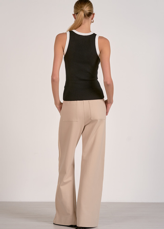 Elan Contrast Trim Tank Top