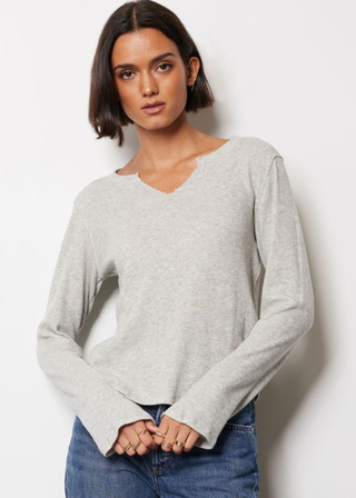 Bobi Split Neck L/S Pullover