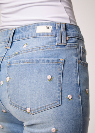 Blue Revival Mid Rise Crop Boot Cut Jean