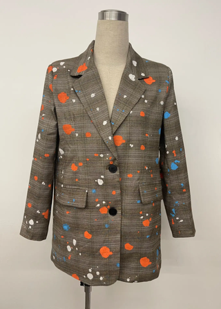 Aikha Plain Blazer w/ Paint