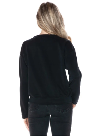Ariella Crewneck Suede Scuba Sweater