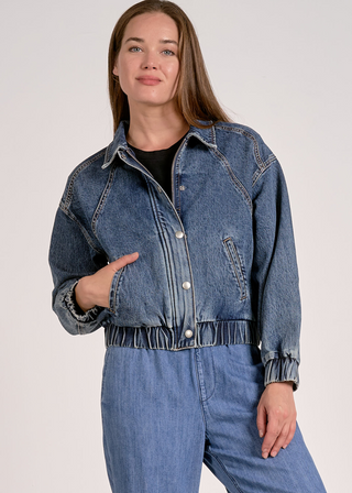 Elan Denim Elastic Bomber Jacket - FS