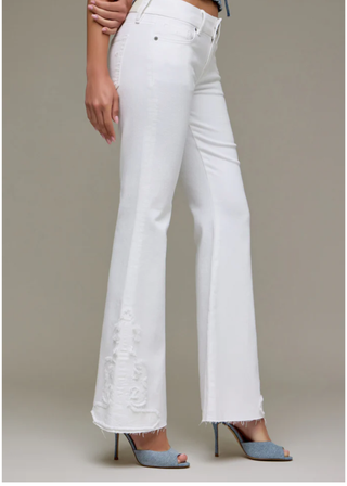 Hidden Happi Low Rise Flare Applique Jean - MD
