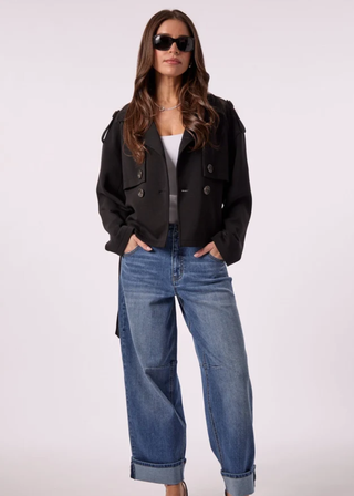 Blue Revival Charli Cropped Trench Coat