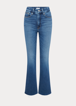 Good American Good Legs Cropped Mid Rise Mini Boot