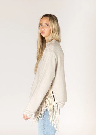 Lyla + Luxe Buck Fringe Sweater