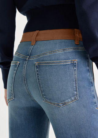 Good American Soft Tech Patch Pocket Good Petite Straight Jeans