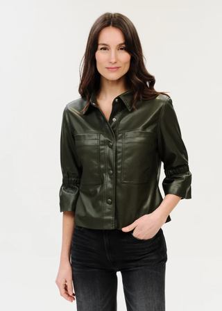 Six / Fifty Romy Faux Leather 3/4 Jacket
