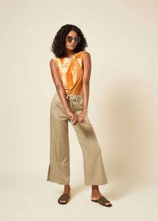 Lysse Zena Drawstring Ankle Wide Leg Pant (27" inseam)