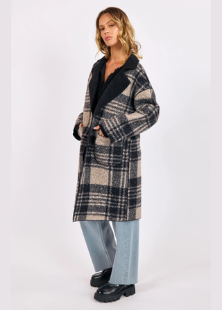 Sage the Label Sabrina Double Faced Plaid Coat