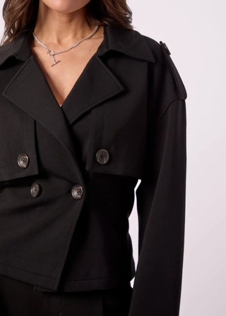 Blue Revival Charli Cropped Trench Coat
