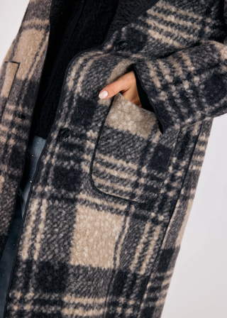Sage the Label Sabrina Double Faced Plaid Coat