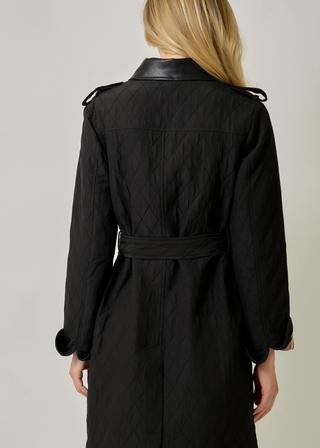Mystree Quilted Trench Coat