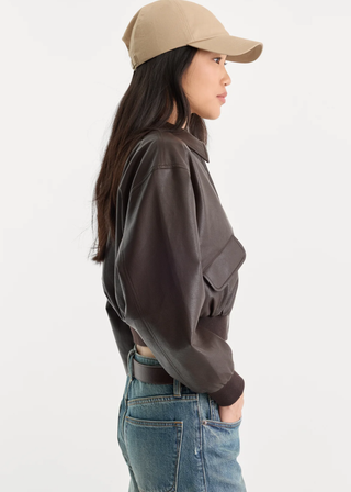 Good American Better Than Leather Bomber Jacket