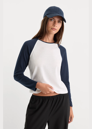 Good American the Long Sleeve Raglan Tee