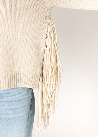 Lyla + Luxe Buck Fringe Sweater