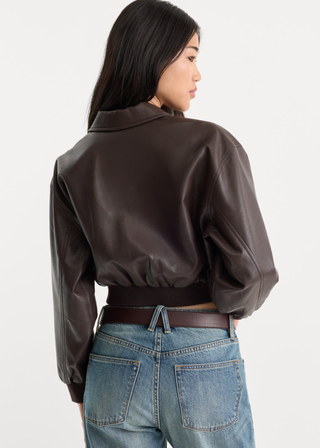 Good American Better Than Leather Bomber Jacket